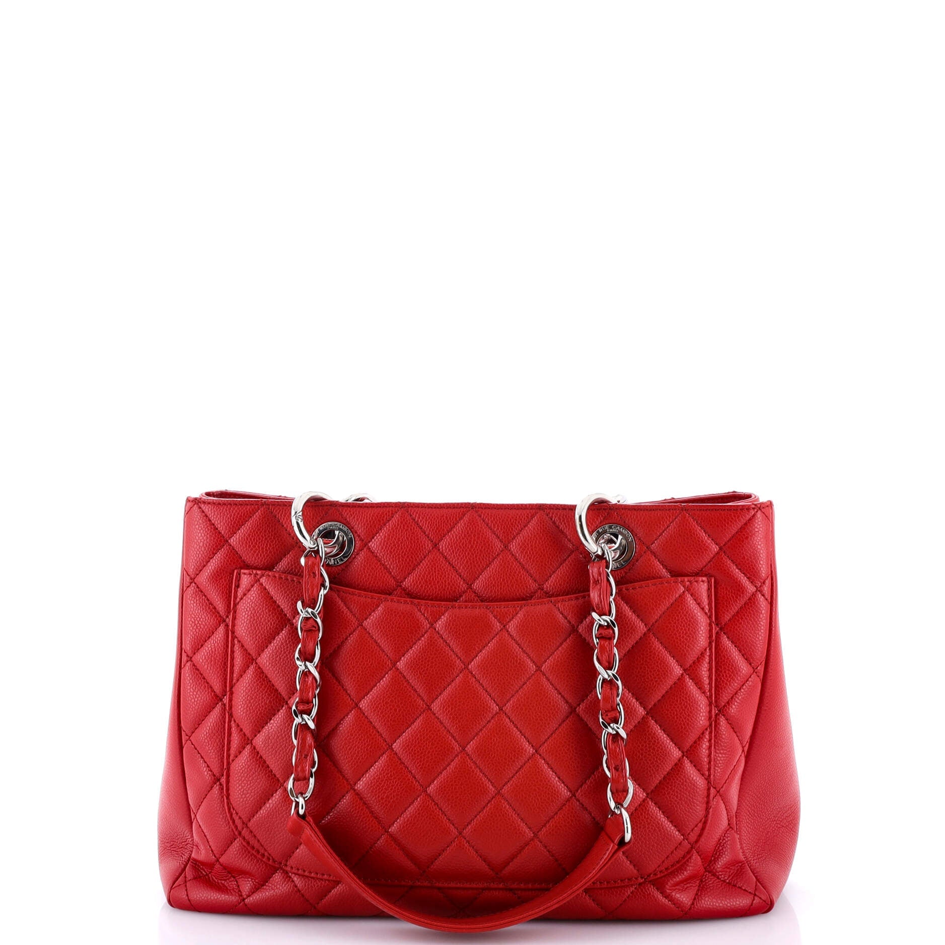 Grand Shopping Tote Quilted Caviar