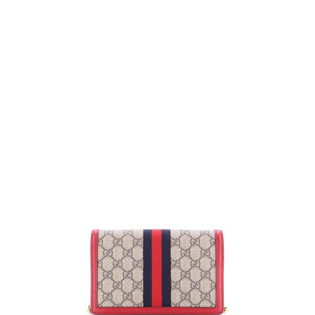 Queen Margaret Chain Wallet GG Coated Canvas Mini