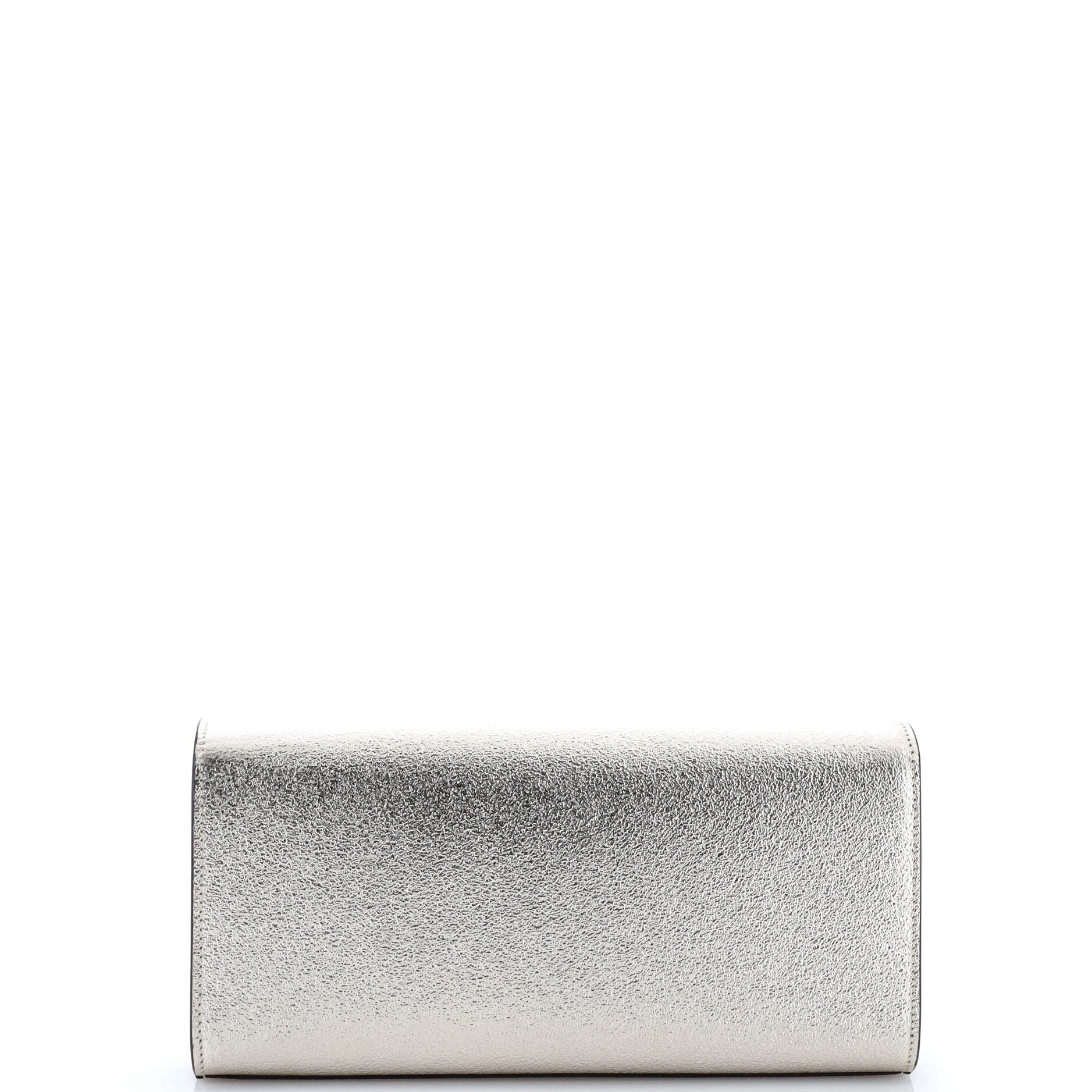 Classic Monogram Clutch Metallic Calfskin Long
