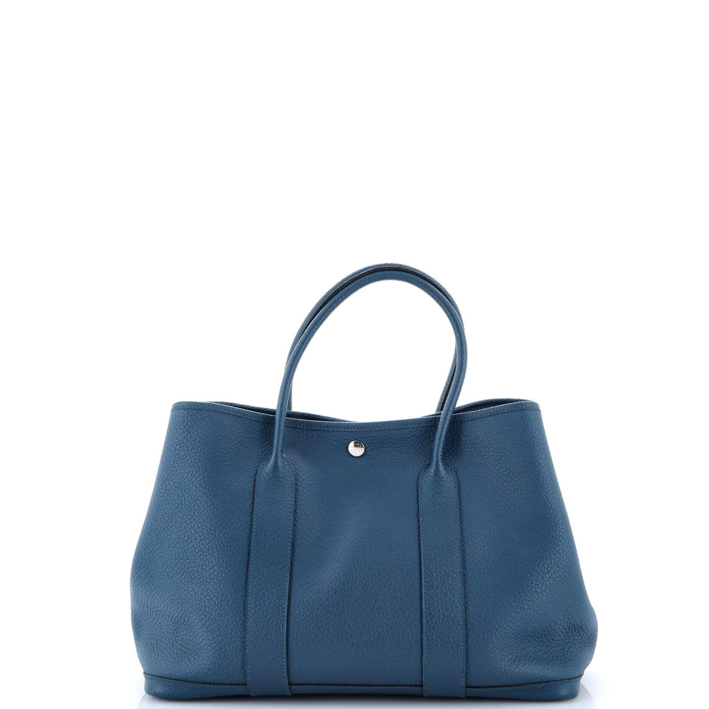Garden Party Tote Leather with Printed Interior 36