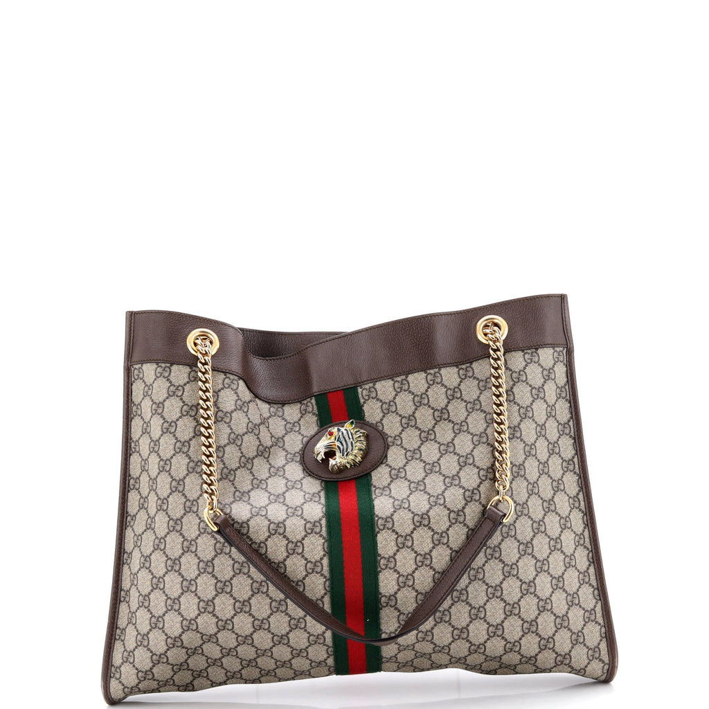 Rajah Chain Tote GG Coated Canvas Large
