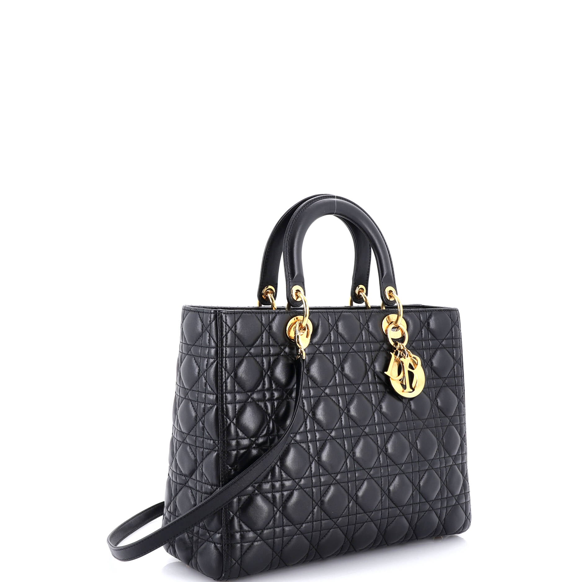 Lady Dior Bag Cannage Quilt Lambskin Large