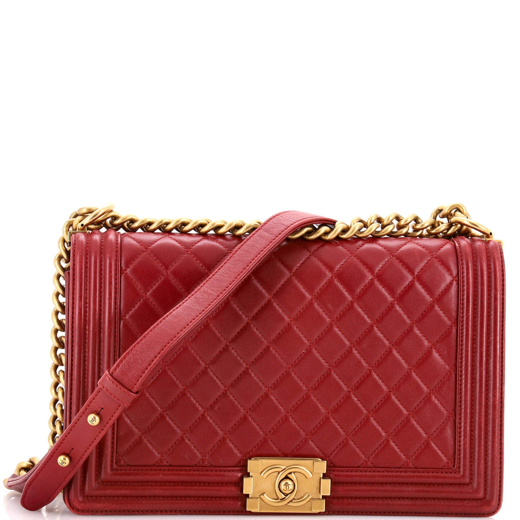 Boy Flap Bag Quilted Lambskin New Medium