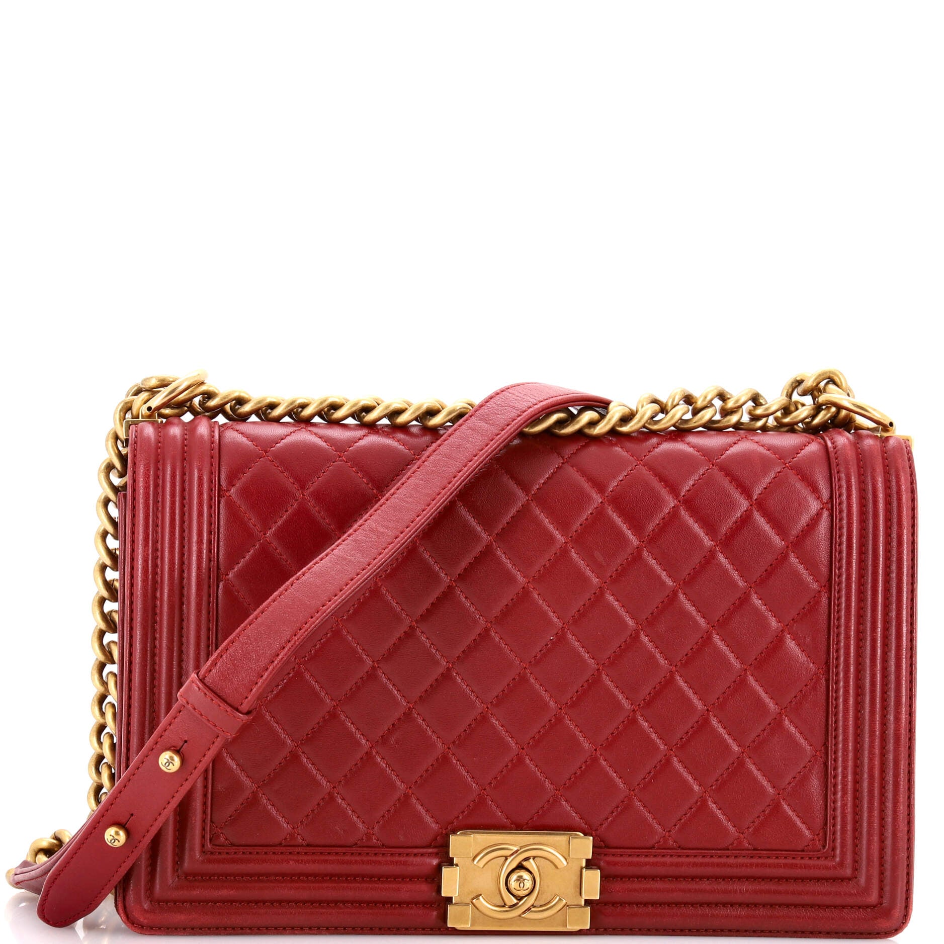 Boy Flap Bag Quilted Lambskin New Medium