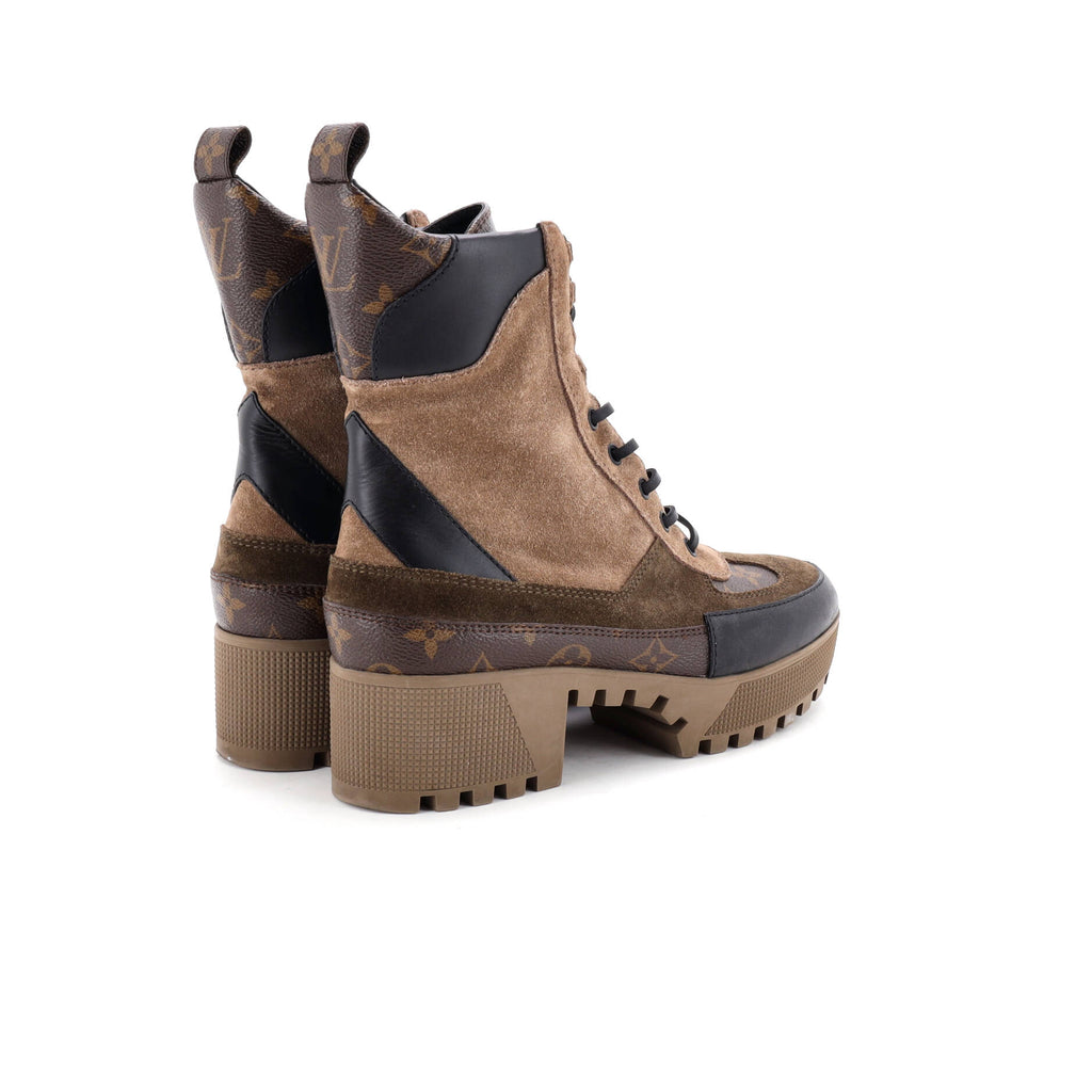 Women's Laureate Platform Desert Boots Leather with Suede