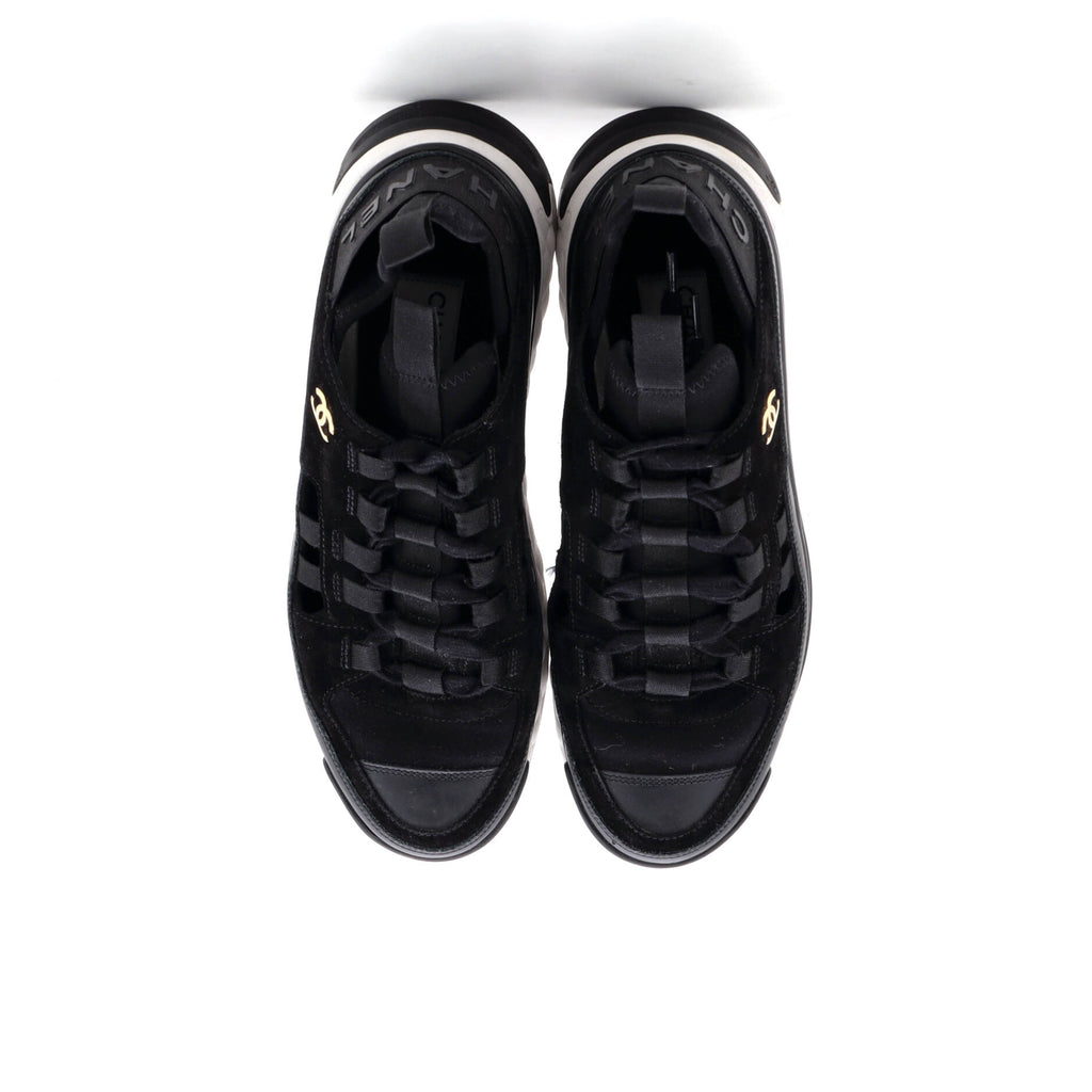 Women's CC Cap Toe Logo Sneakers Suede and Mixed Fibers