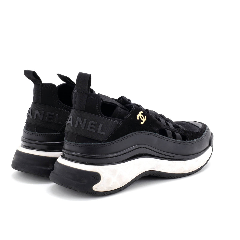 Women's CC Cap Toe Logo Sneakers Suede and Mixed Fibers