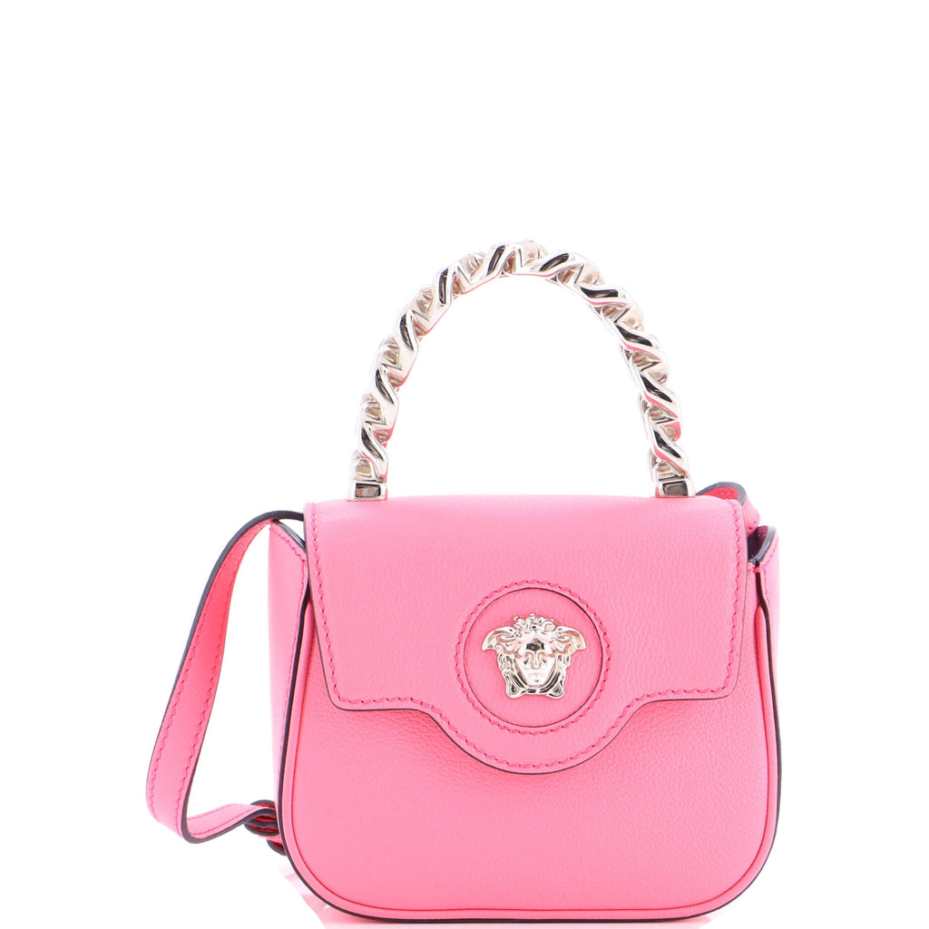 La Medusa Chain Top Handle Bag Leather Small