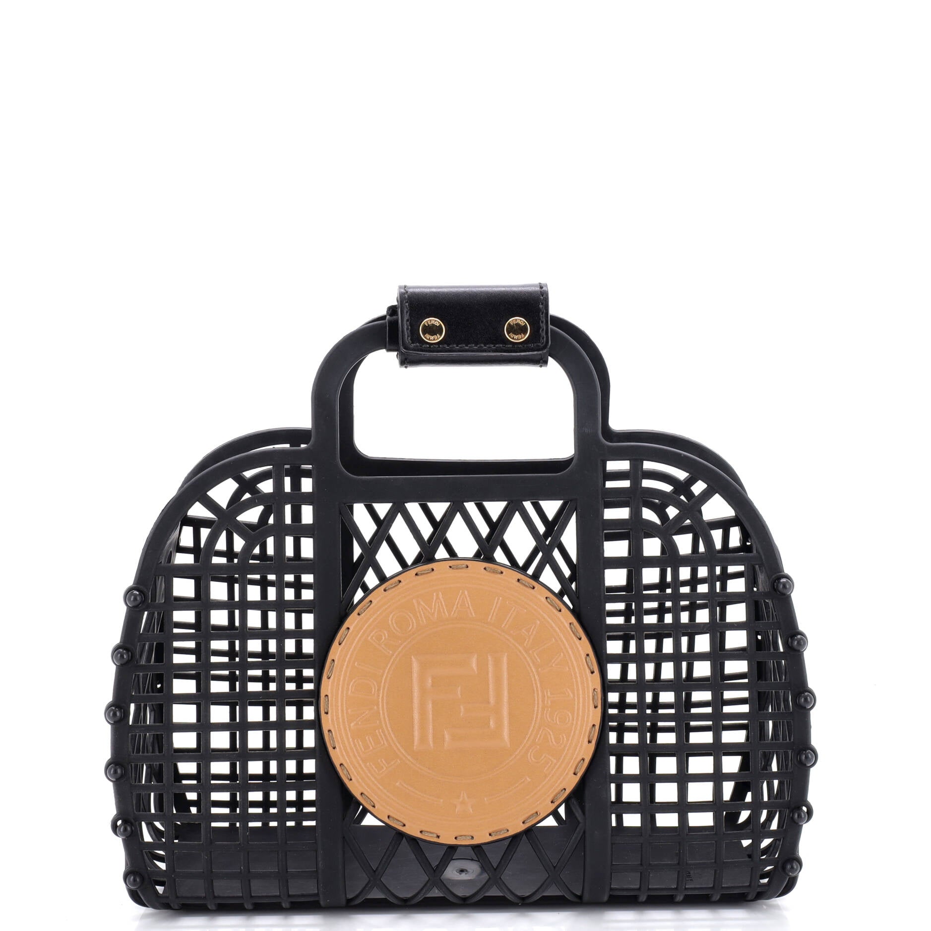 FF Logo Stamp Basket Tote PVC Small