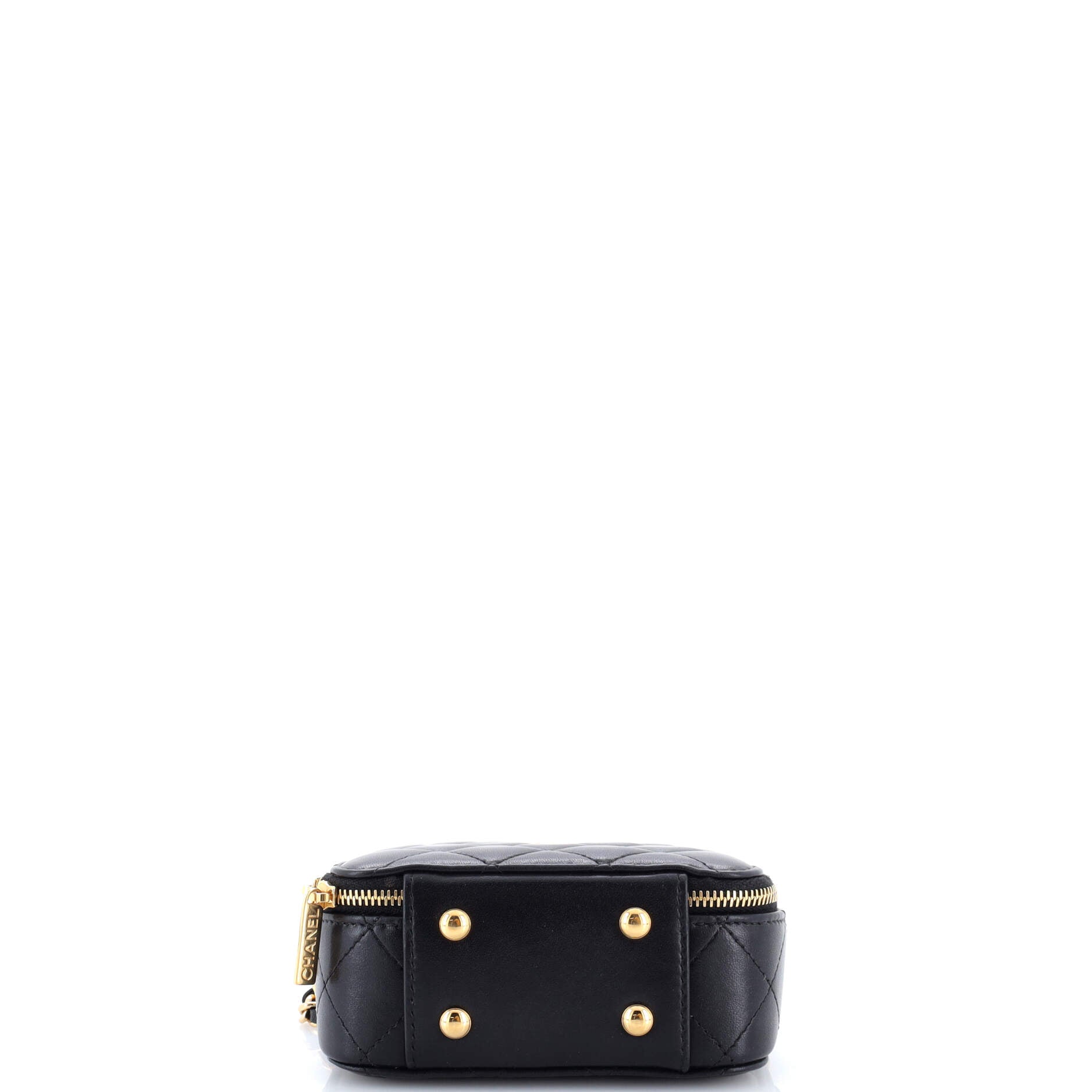 Chic Riviera Vanity Case with Chain Quilted Lambskin Mini