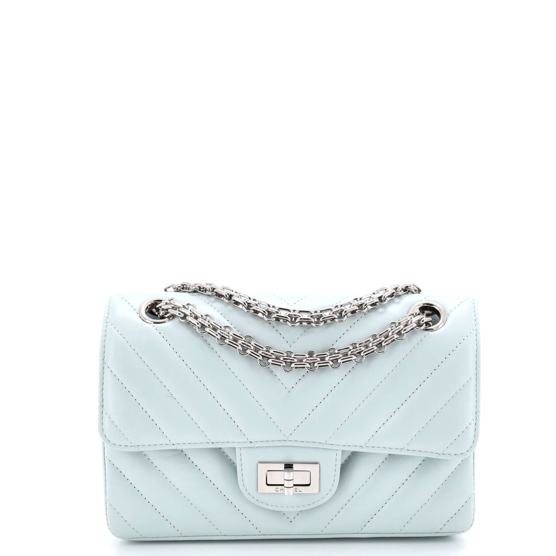 Reissue 2.55 Flap Bag Chevron Aged Calfskin Mini