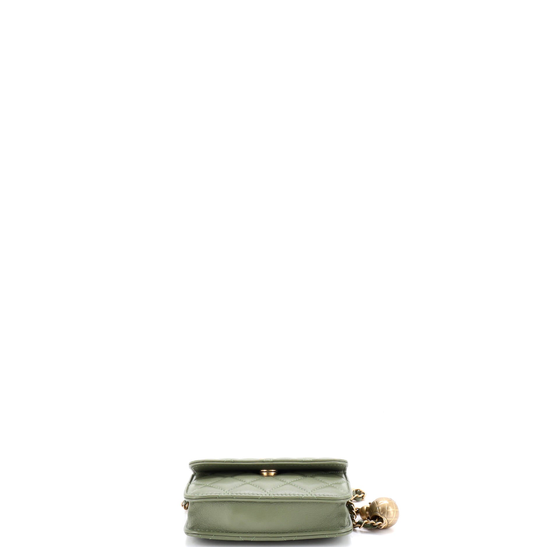 Pearl Crush Flap Clutch with Chain Quilted Lambskin Mini