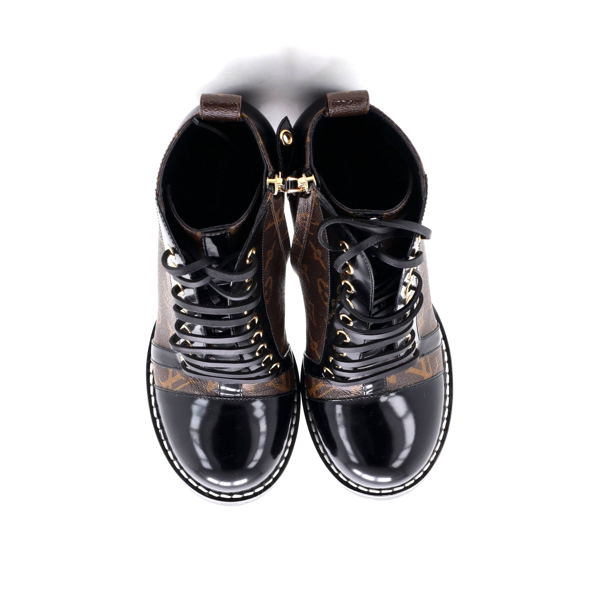 Women's Star Trail Ankle Boots Monogram Canvas with Patent