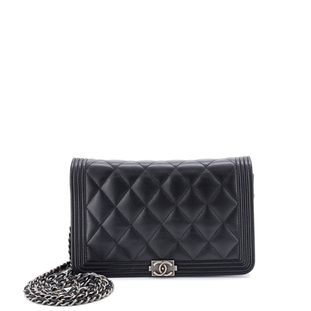 Boy Wallet on Chain Quilted Lambskin
