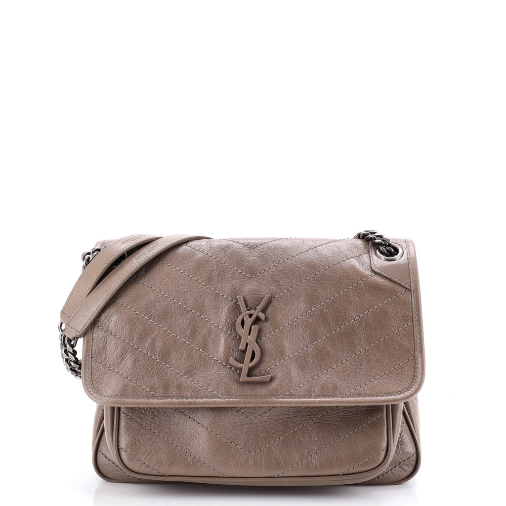 Niki Chain Flap Bag Matelasse Chevron Leather Medium