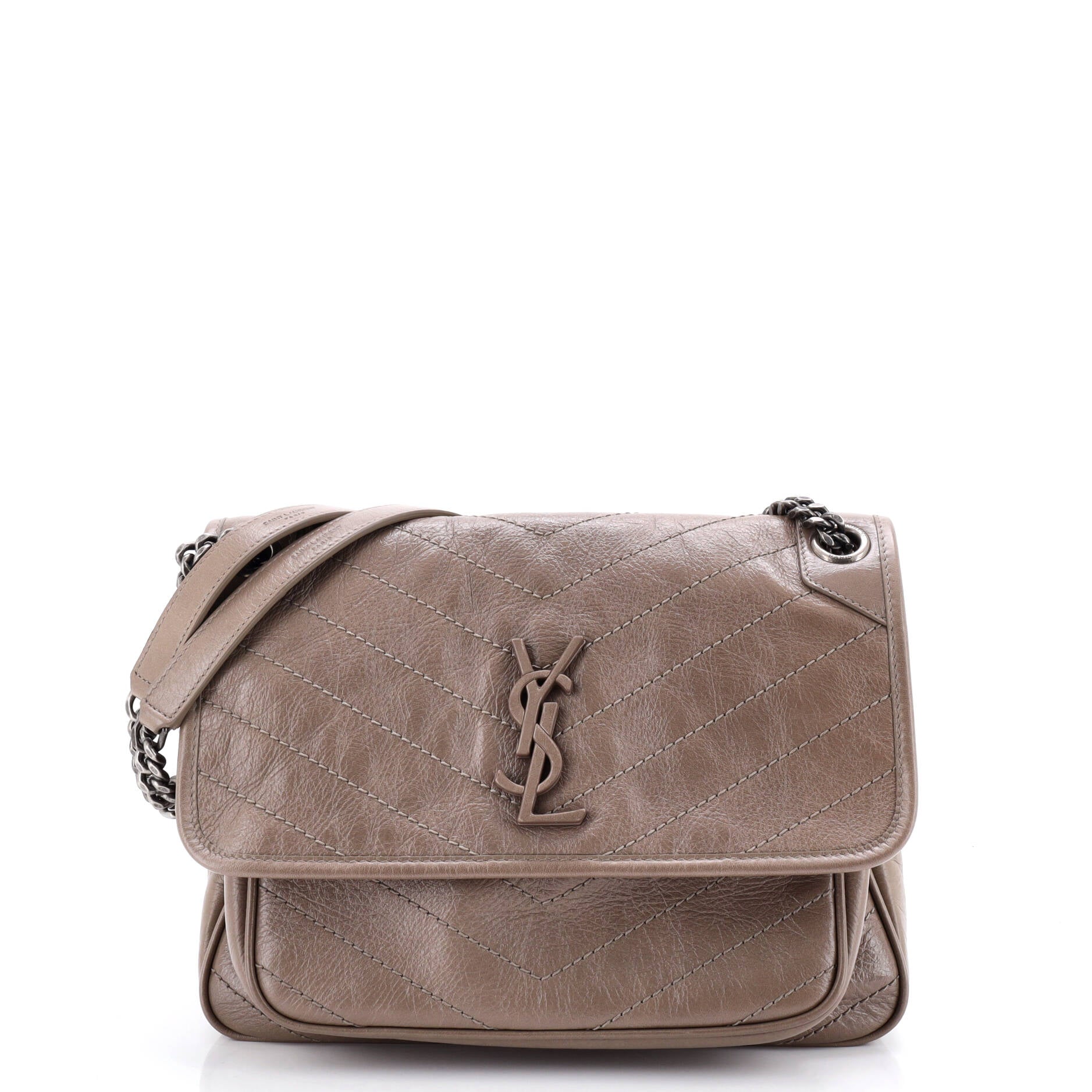 Niki Chain Flap Bag Matelasse Chevron Leather Medium