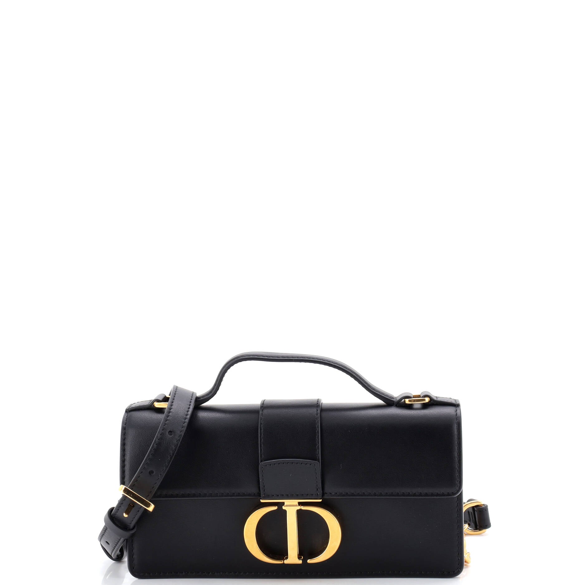 30 Montaigne Chain Flap Bag Leather East West