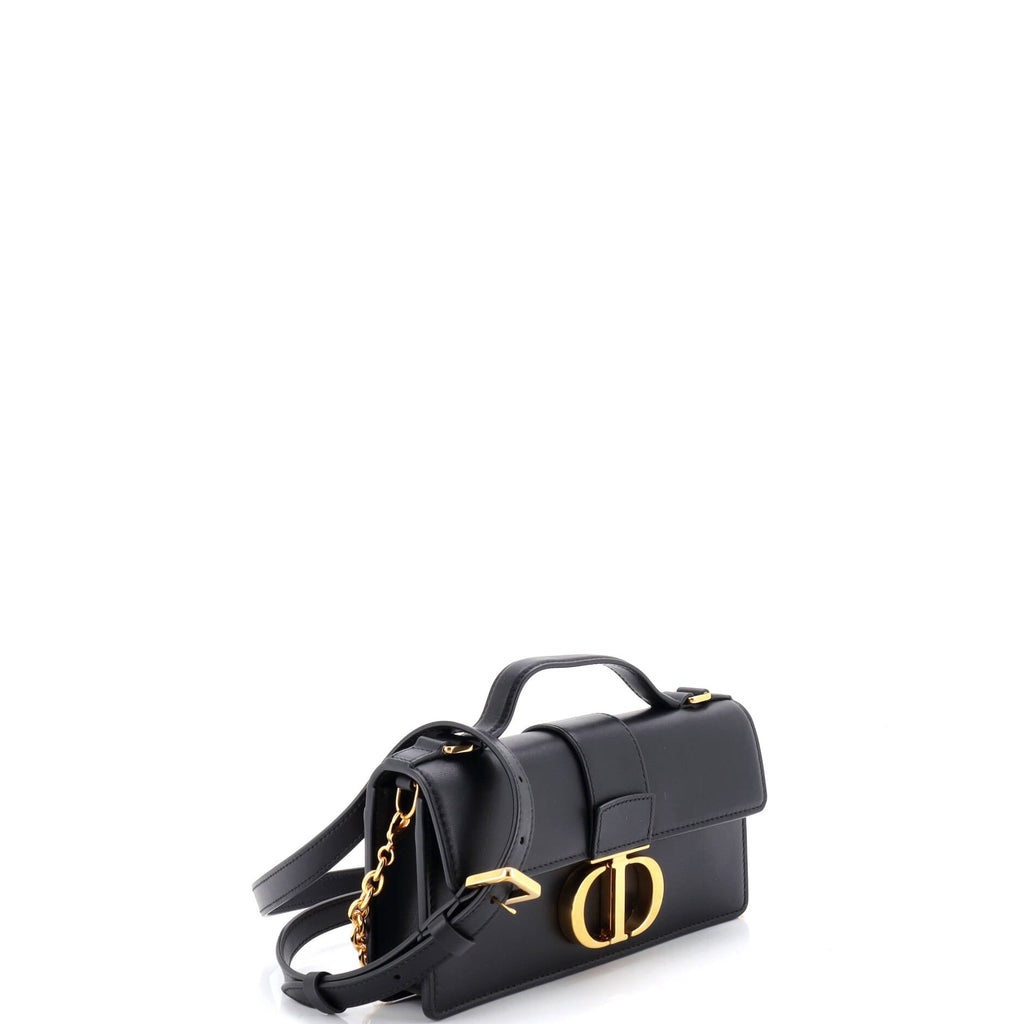 30 Montaigne Chain Flap Bag Leather East West