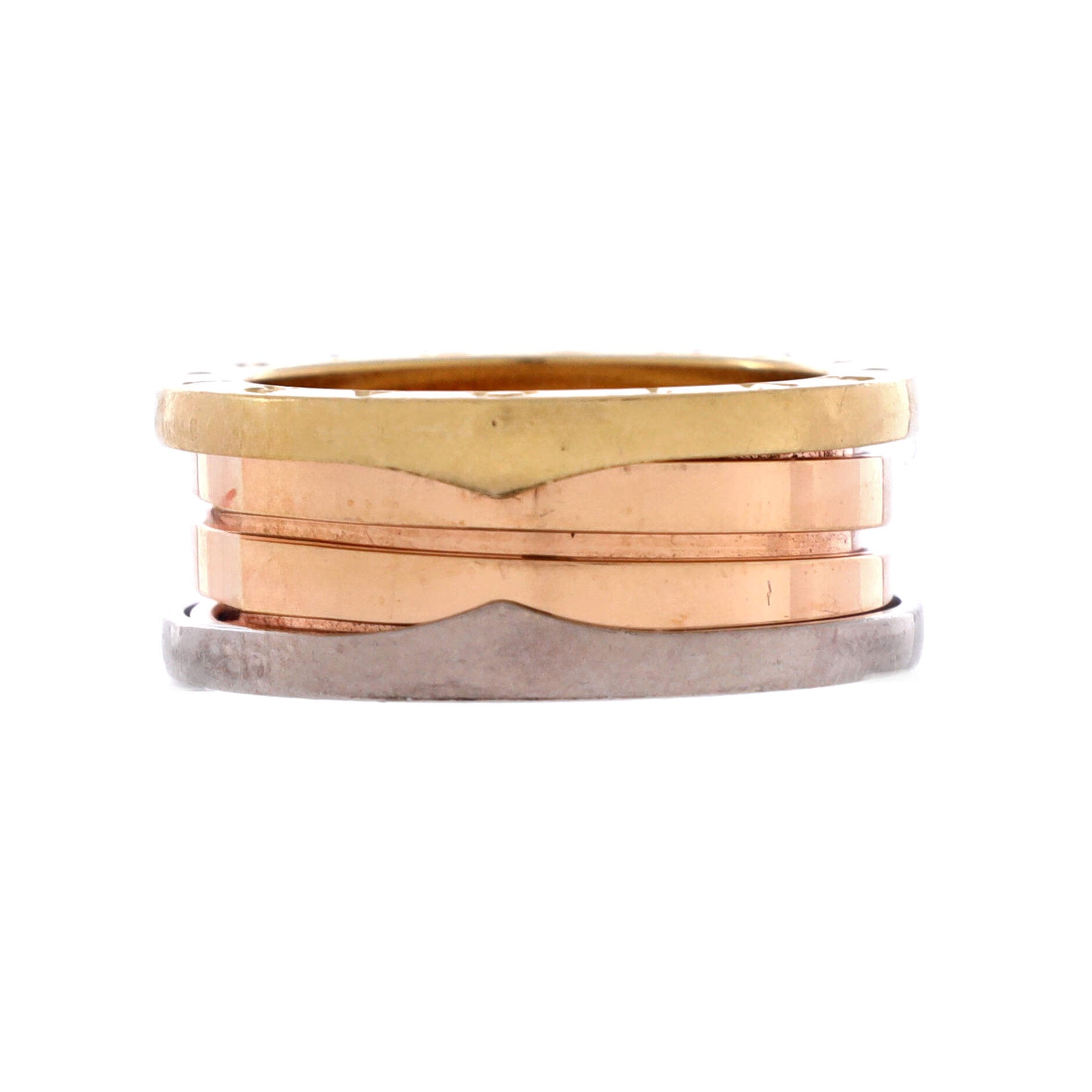 B.Zero1 Three Band Ring 18K Tricolor Gold