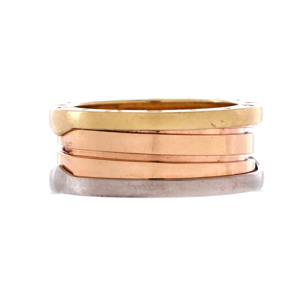 B.Zero1 Three Band Ring 18K Tricolor Gold