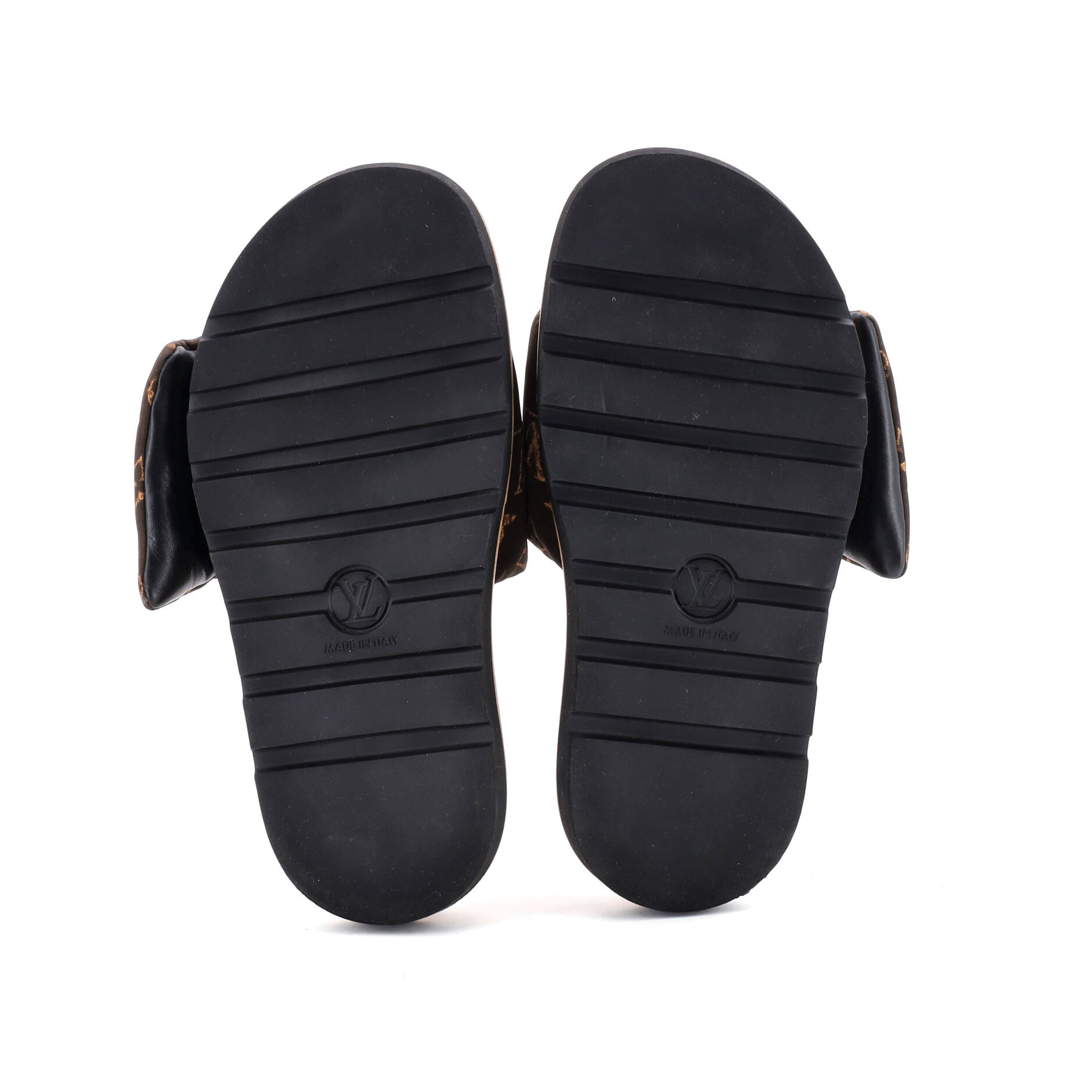 Women's Pool Pillow Comfort Mule Sandals Limited Edition World Tour Monogram Nylon