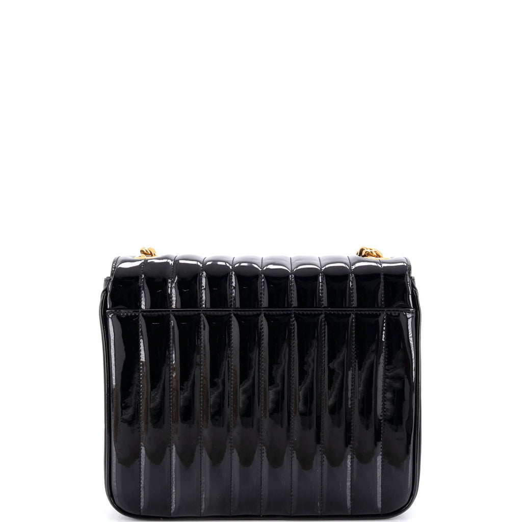 Vicky Crossbody Bag Vertical Quilted Patent Large