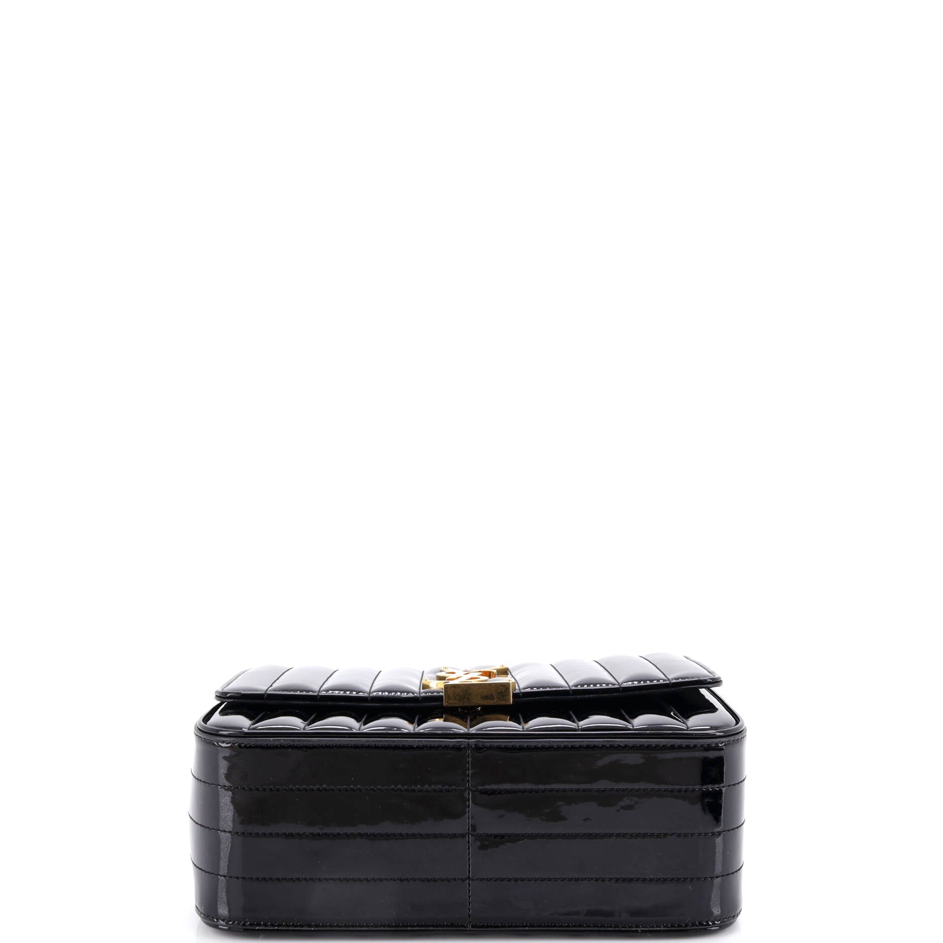 Vicky Crossbody Bag Vertical Quilted Patent Large