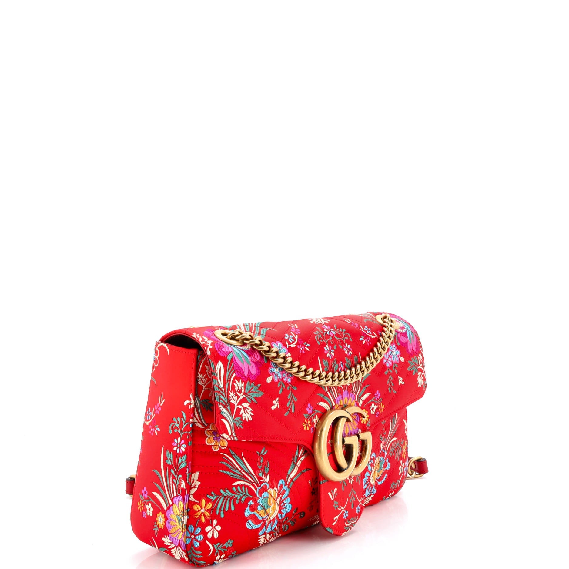 GG Marmont Flap Bag Matelasse Floral Jacquard Medium