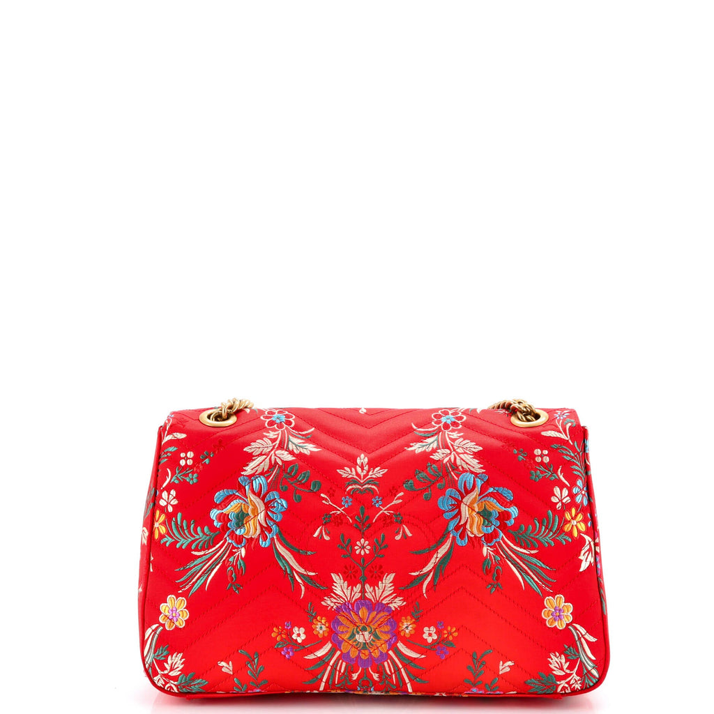 GG Marmont Flap Bag Matelasse Floral Jacquard Medium