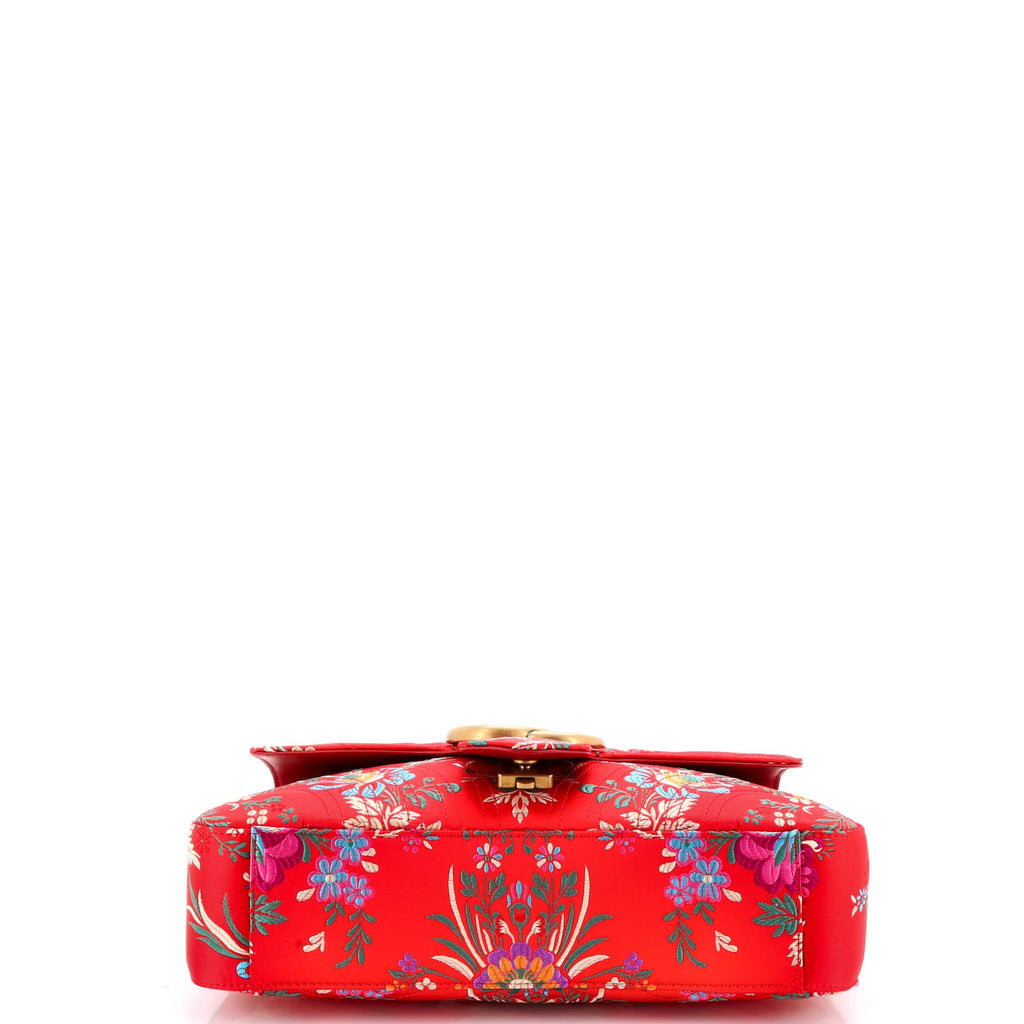 GG Marmont Flap Bag Matelasse Floral Jacquard Medium