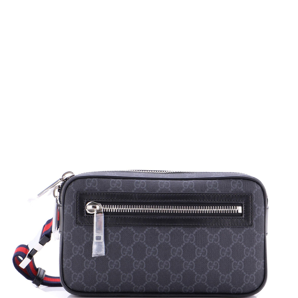 Soft Zip Belt Bag GG Coated Canvas Small