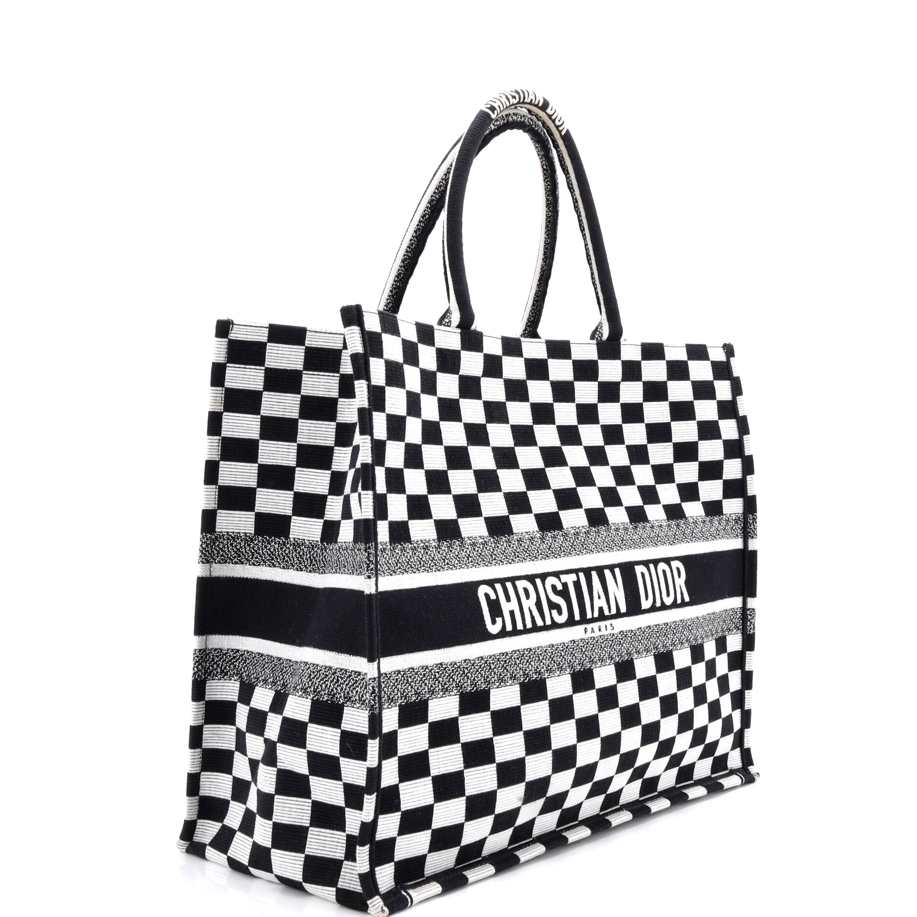 Book Tote Embroidered Canvas Large