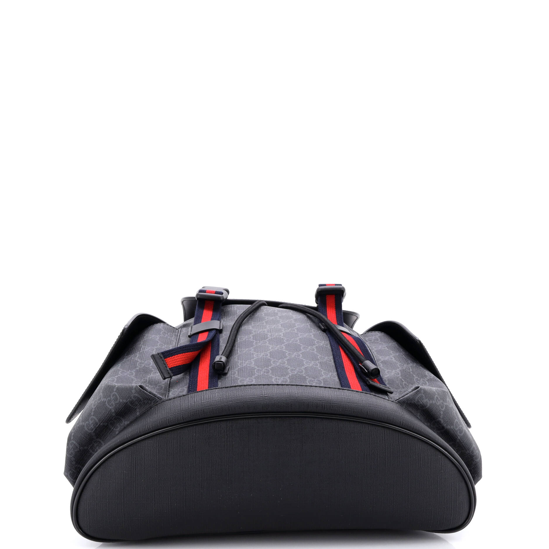 Double Pocket Buckle Backpack GG Coated Canvas Large