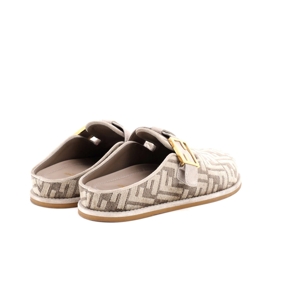 Women's Feel Buckle Mules Zucca Chenille