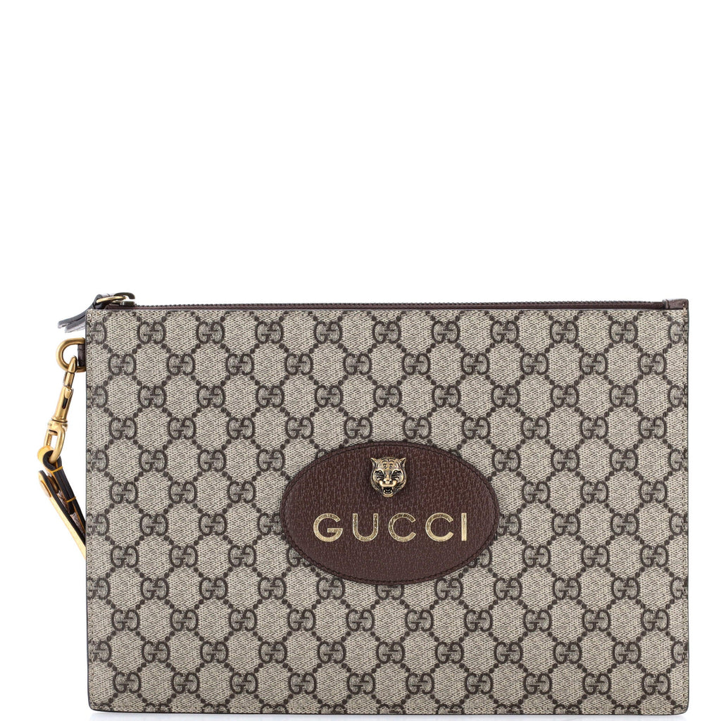 Neo Vintage Wristlet Pouch GG Coated Canvas
