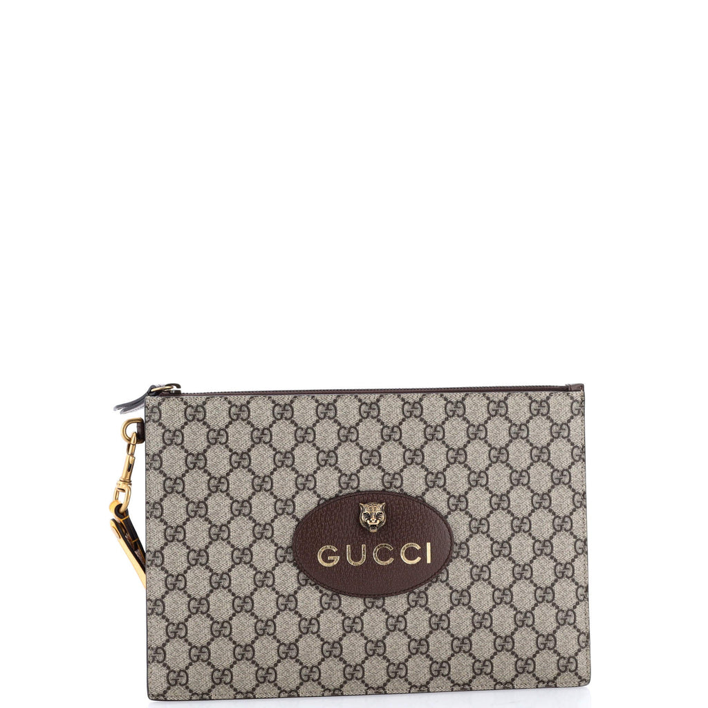 Neo Vintage Wristlet Pouch GG Coated Canvas