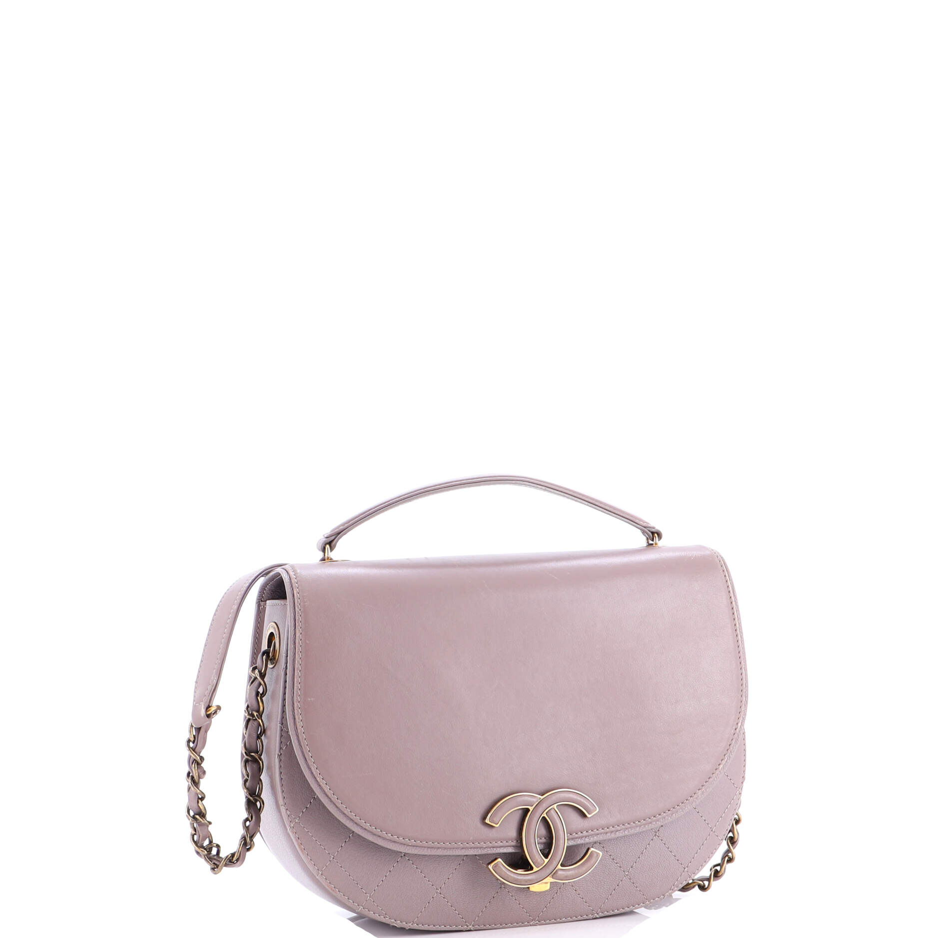 Coco Curve Flap Messenger Calfskin and Quilted Goatskin Medium