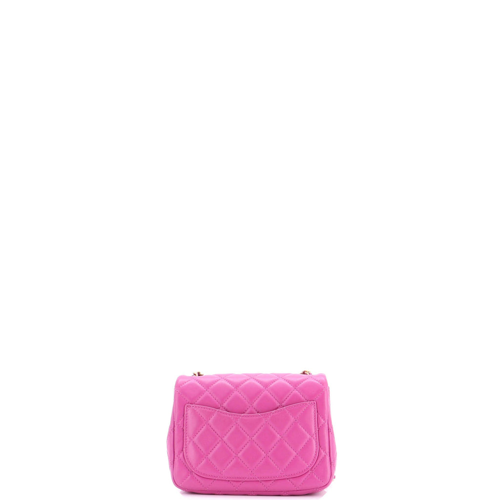 Pearl Crush Square Flap Bag Quilted Lambskin Mini