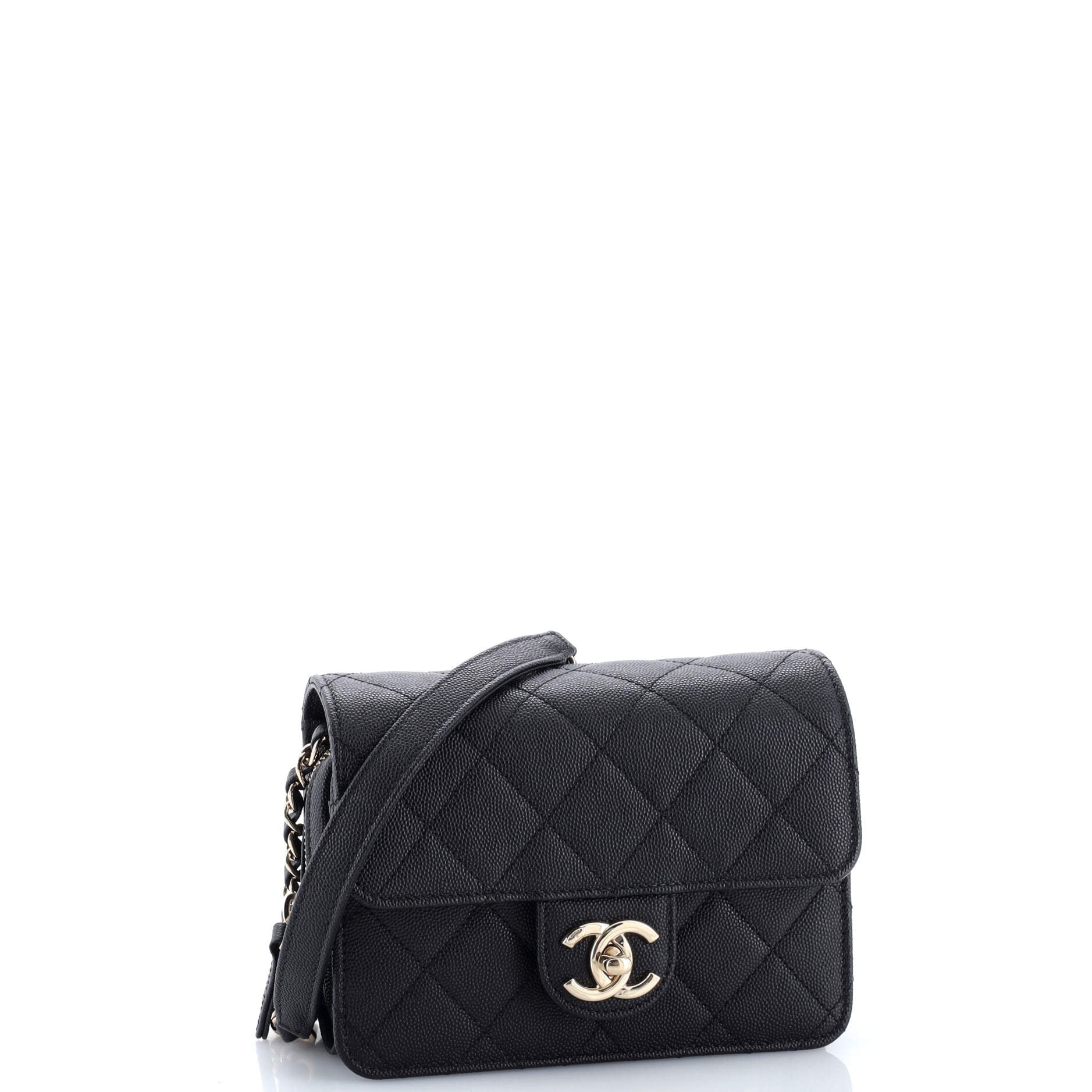 Like a Wallet Flap Bag Quilted Caviar Mini