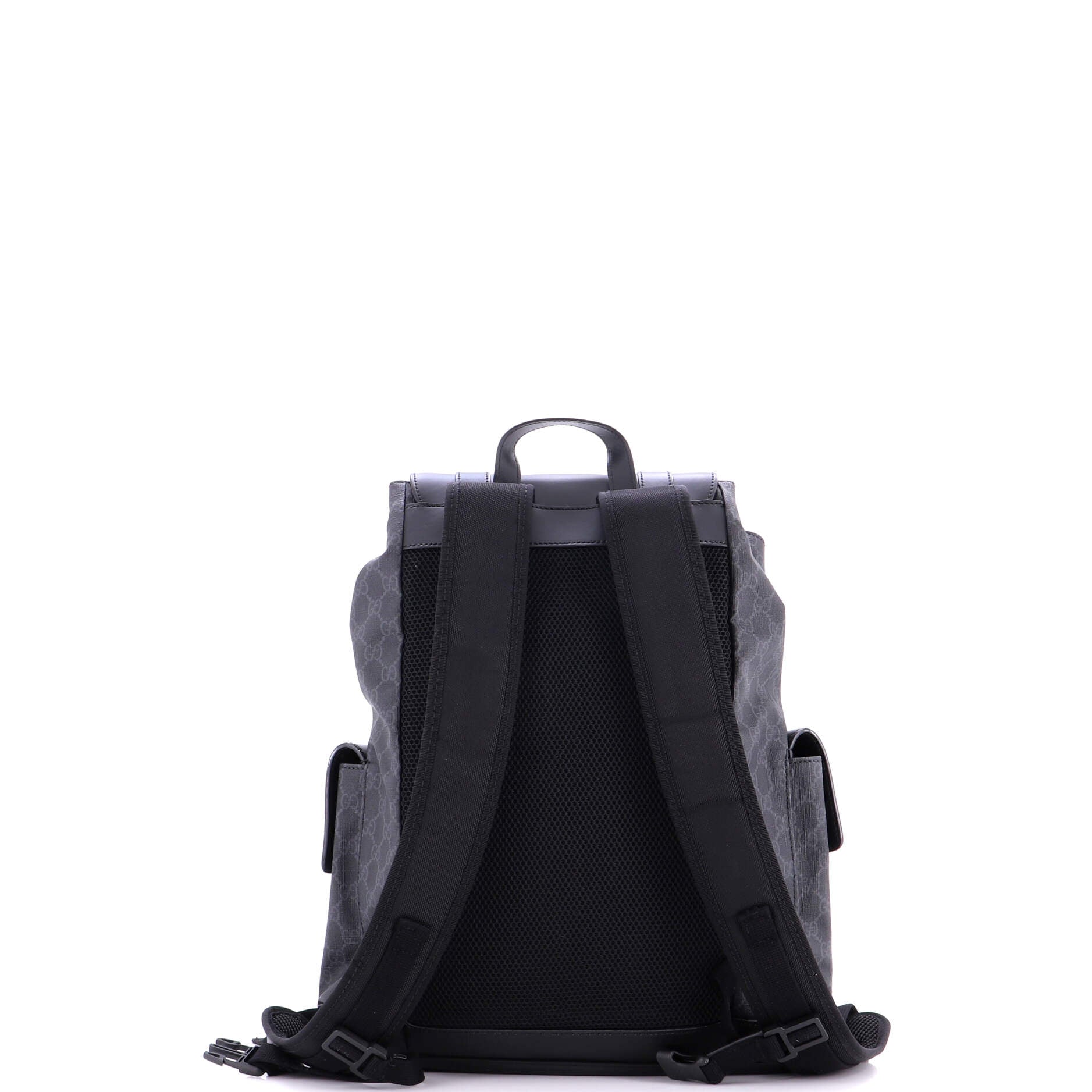 Double Pocket Buckle Backpack GG Coated Canvas Large
