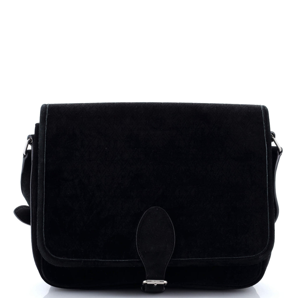 Le Monogramme Buckle Satchel Monogram All Over Velvet and Suede Large