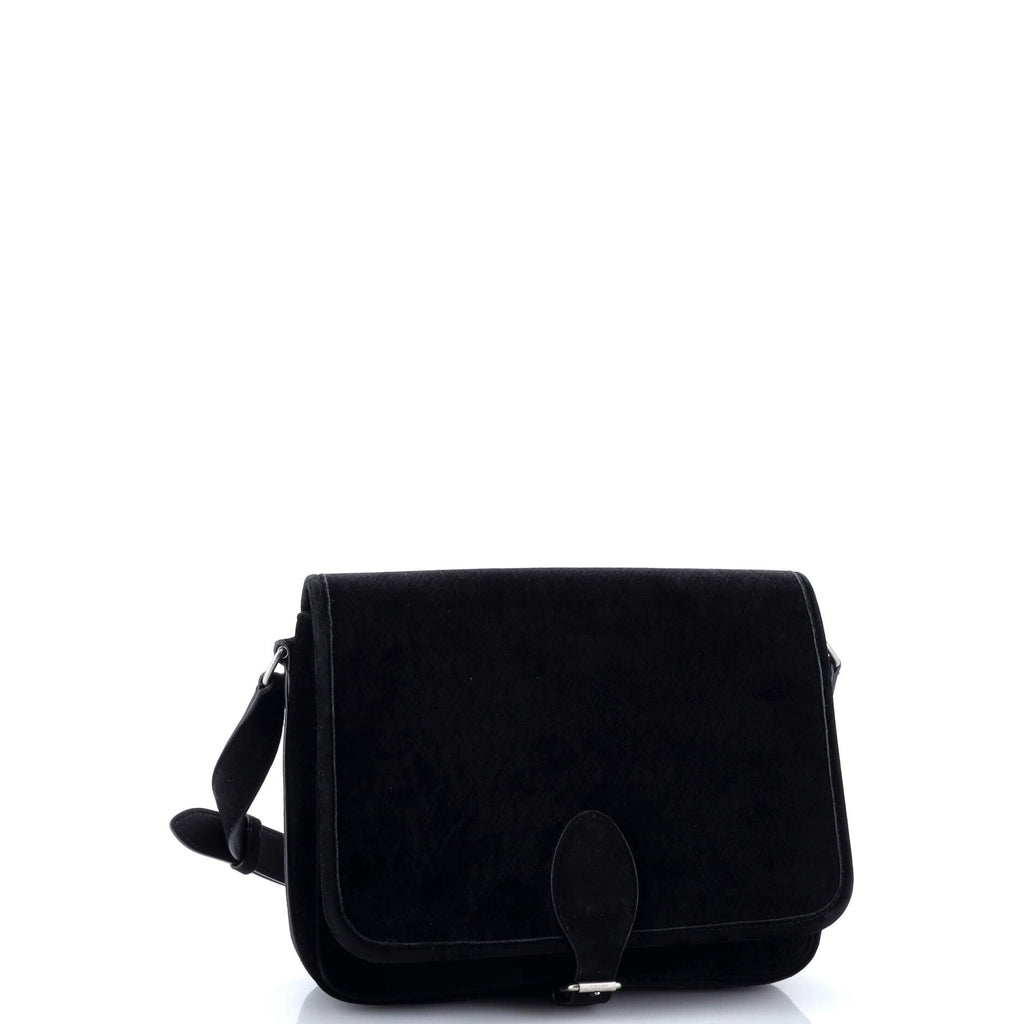 Le Monogramme Buckle Satchel Monogram All Over Velvet and Suede Large