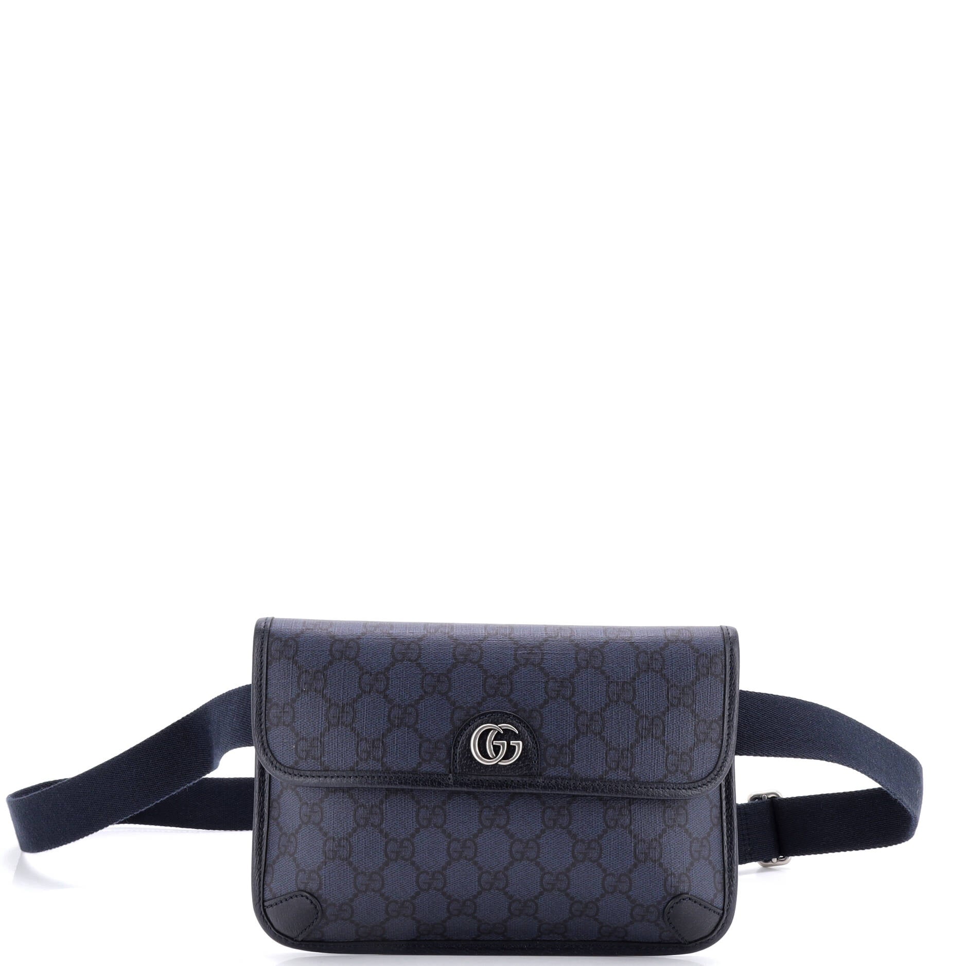 Flap Belt Bag GG Coated Canvas with Leather
