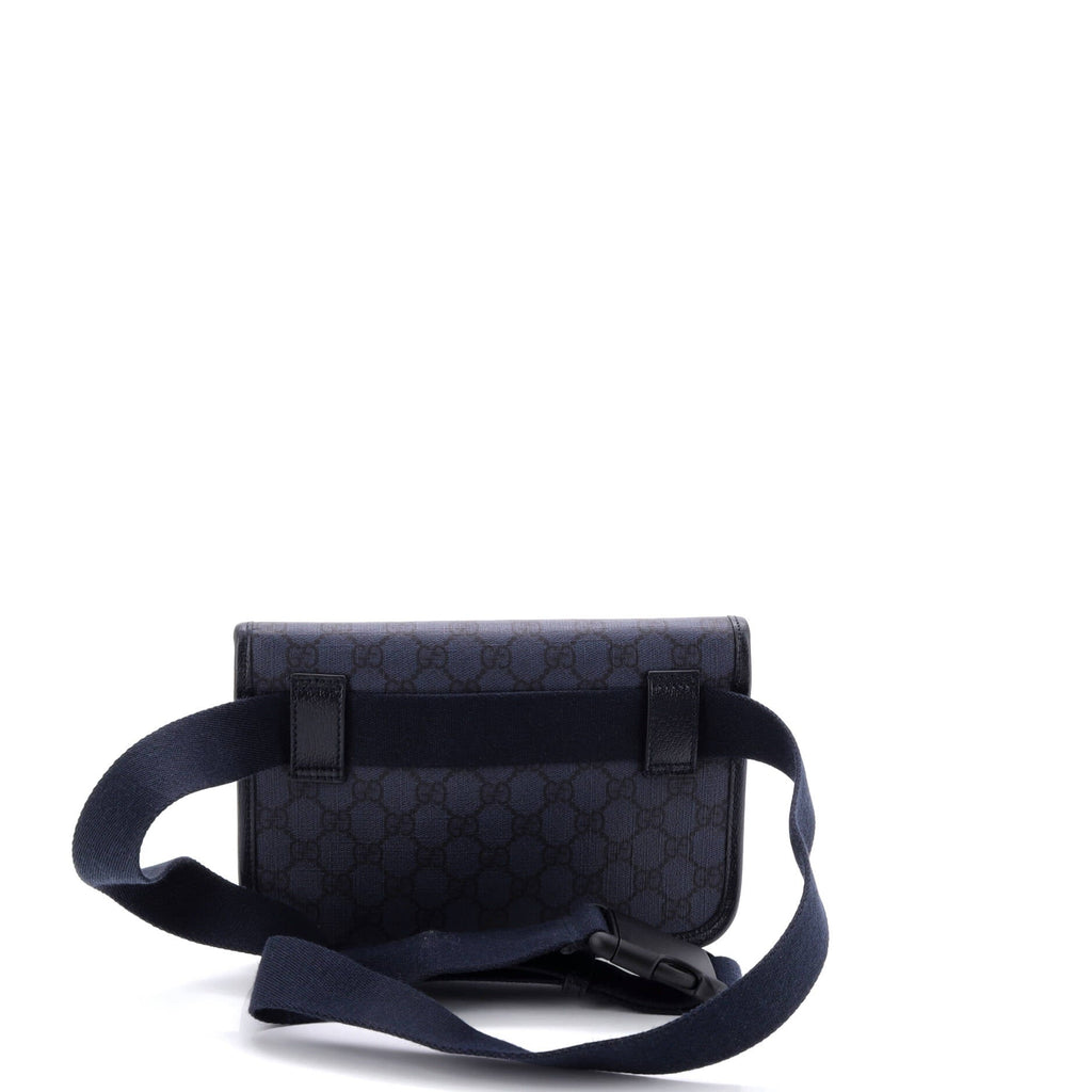 Flap Belt Bag GG Coated Canvas with Leather