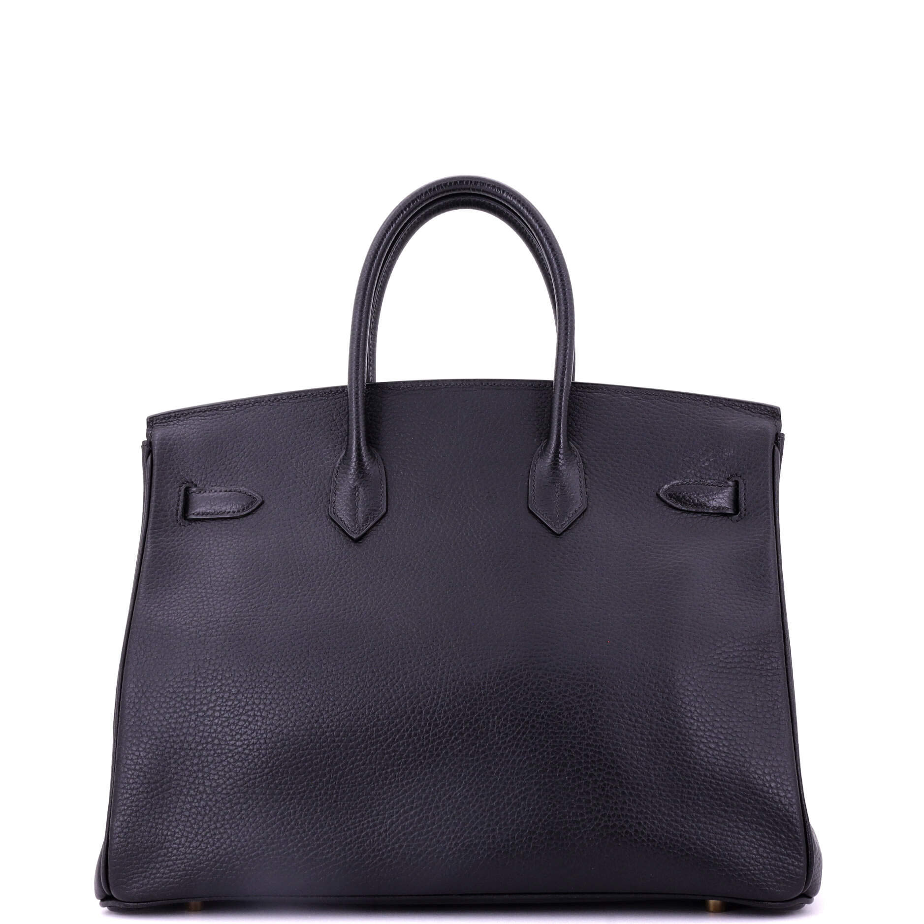 Birkin Handbag Noir Ardennes with Gold Hardware 35