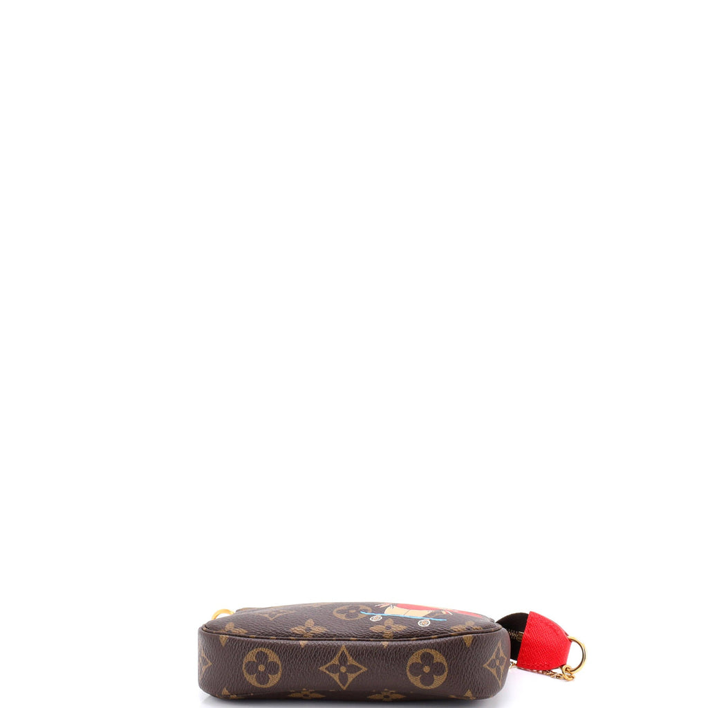 Pochette Accessoires Limited Edition Vivienne Xmas Monogram Canvas Mini