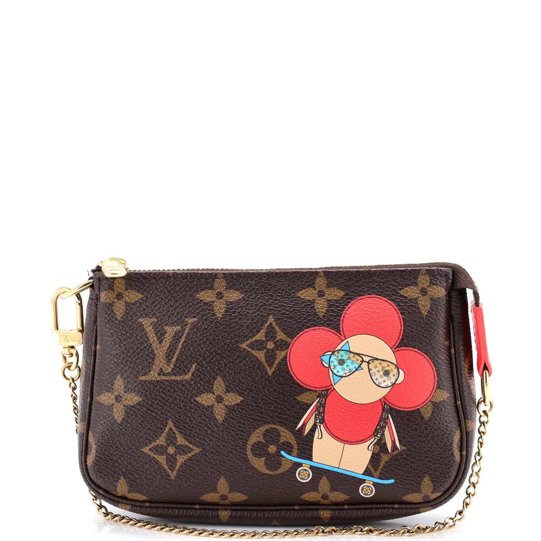 Pochette Accessoires Limited Edition Vivienne Xmas Monogram Canvas Mini
