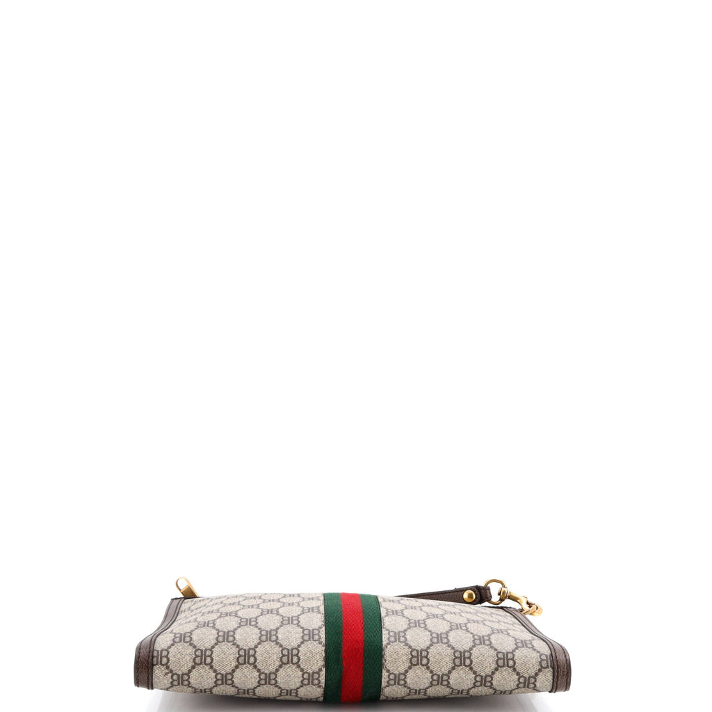 x Gucci The Hacker Project Web Wristlet Clutch BB Coated Canvas