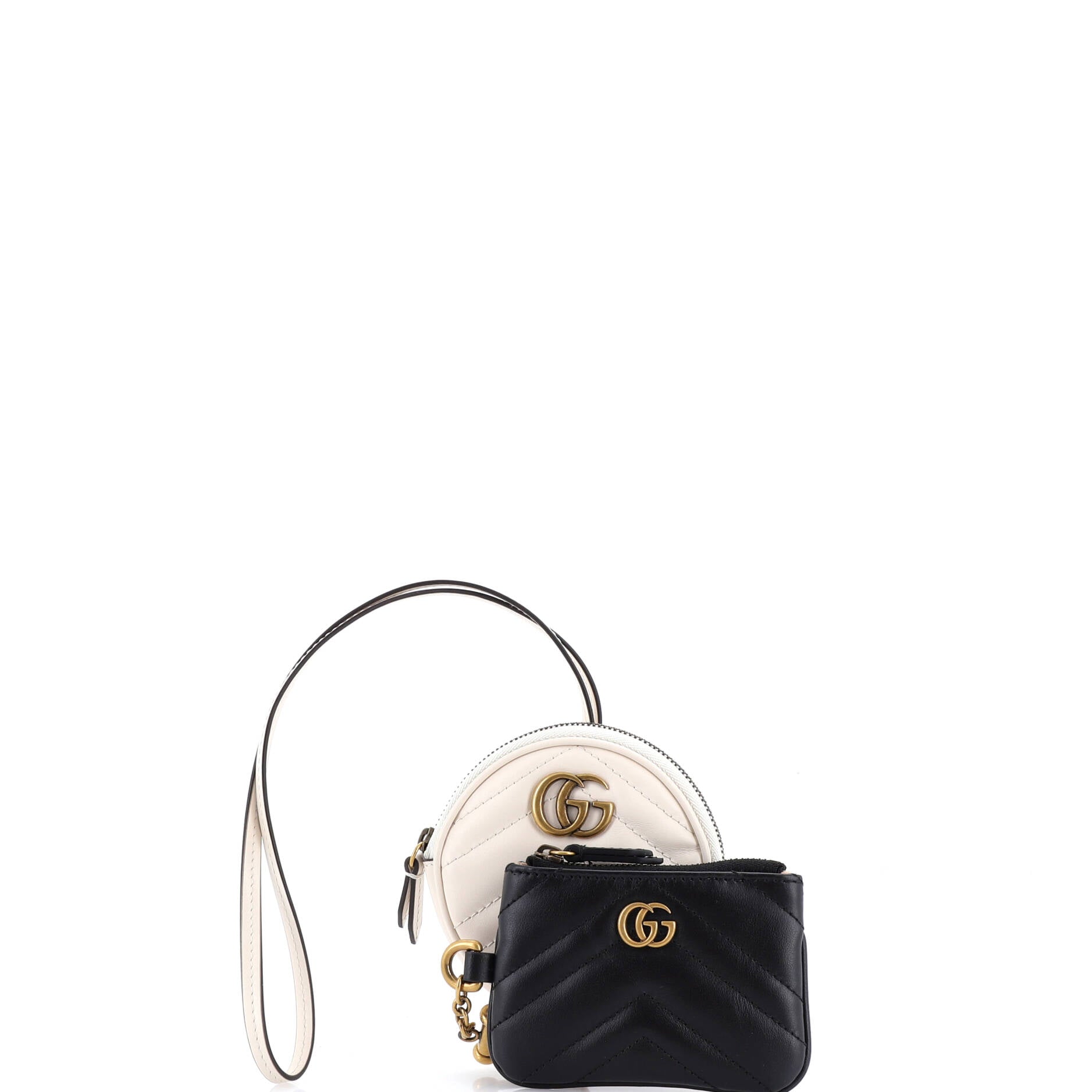 GG Marmont Coin Purse And Key Case Matelasse Chevron Leather