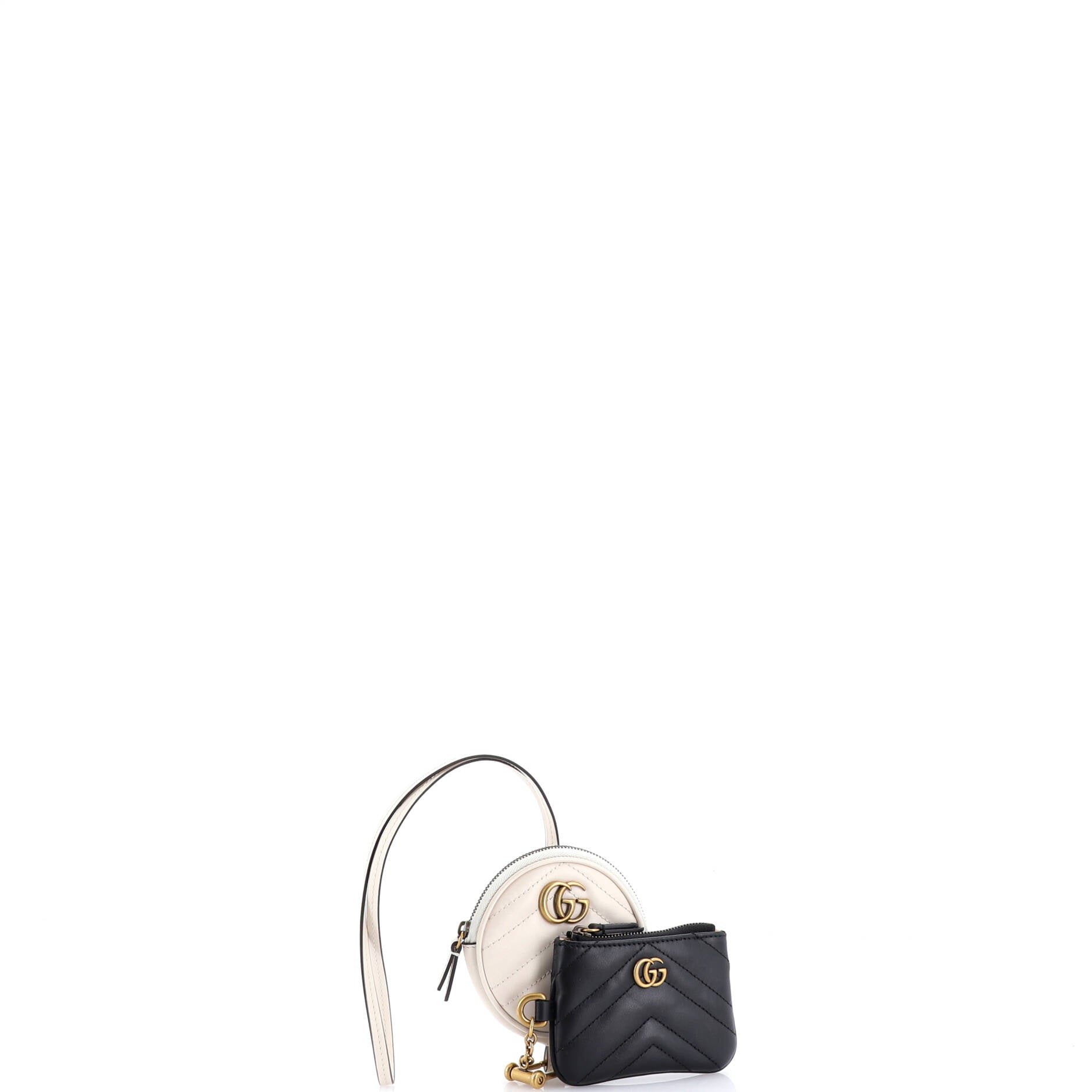 GG Marmont Coin Purse And Key Case Matelasse Chevron Leather